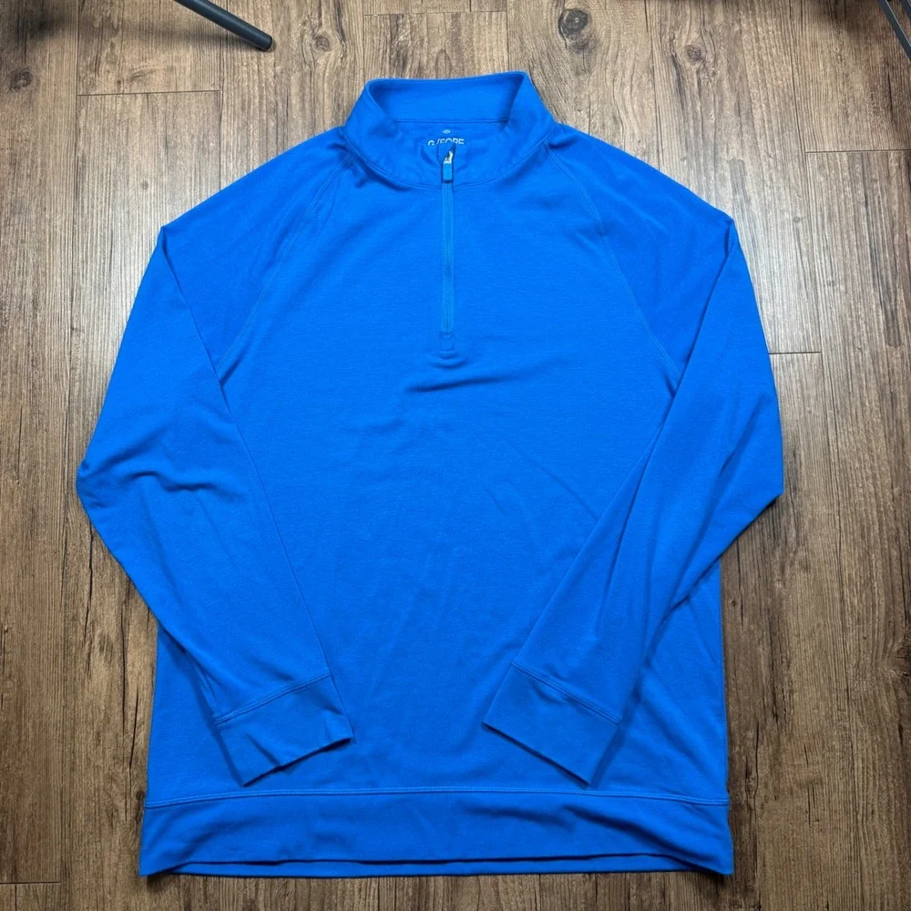 G/FORE Quarter Zip Pullover Mens XL Blue Golf Performance Mid Layer Stretch 1/4